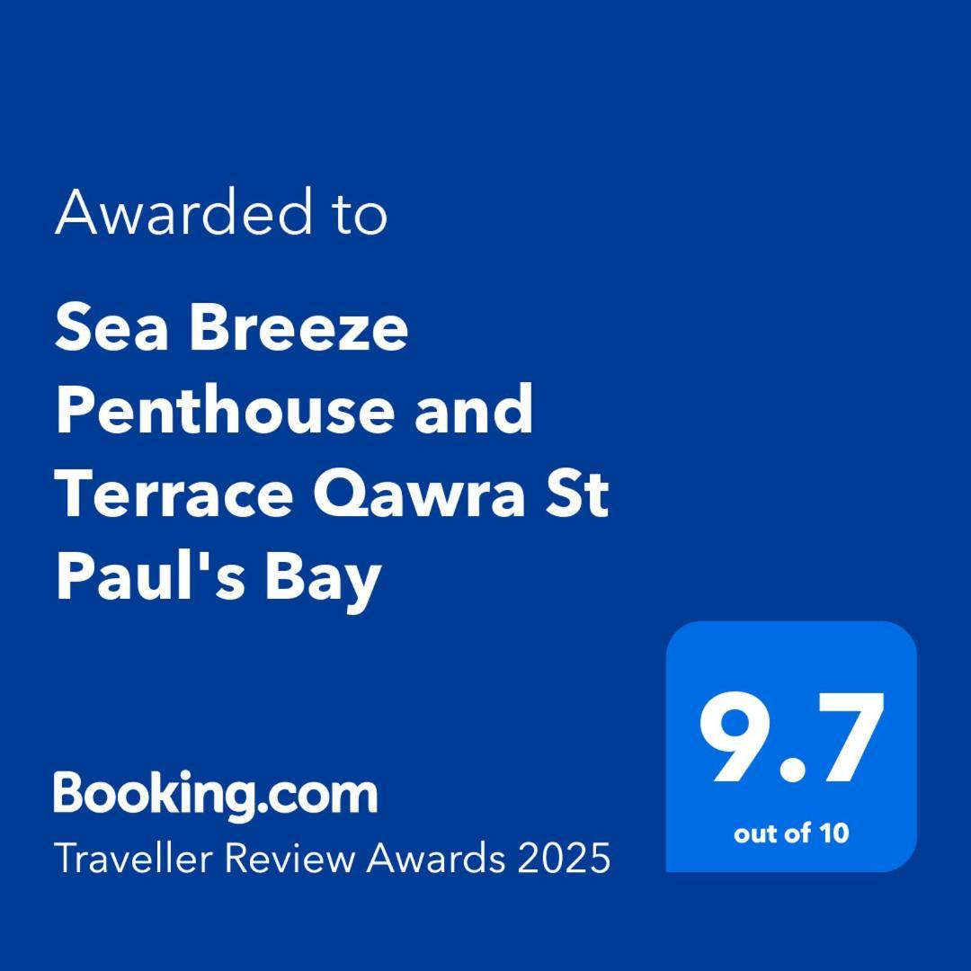 Sea Breeze Penthouse And Terrace Qawra St Paul'S Bay Appartement St. Paul's Bay Buitenkant foto